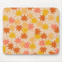 Brun Orange Höst Blommigt Löv Y2K Mönster