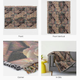 Brun, orange, koppar och guld ro filt