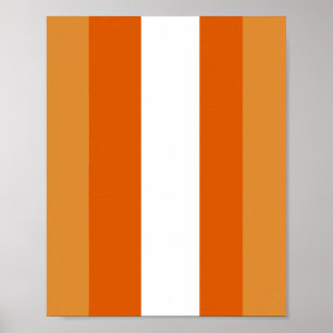 Brun, orange och vitt rand poster