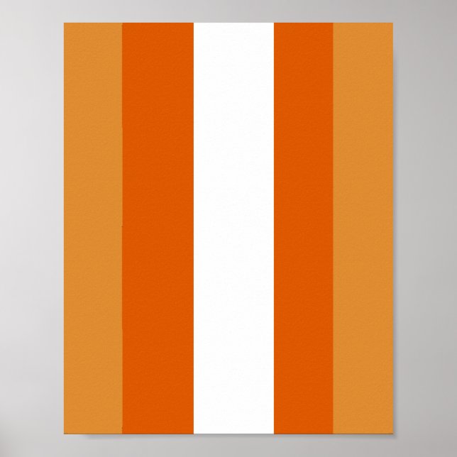 Brun, orange och vitt rand poster (Framsidan)