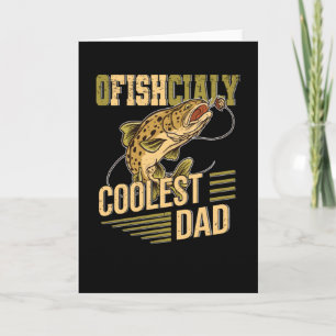 Brun Öring Fisk Fiskare Fiske Pappa Fiskare Kort