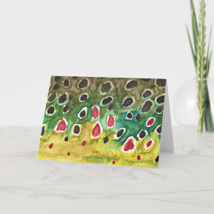 Brun öring Skin Fisk Kort