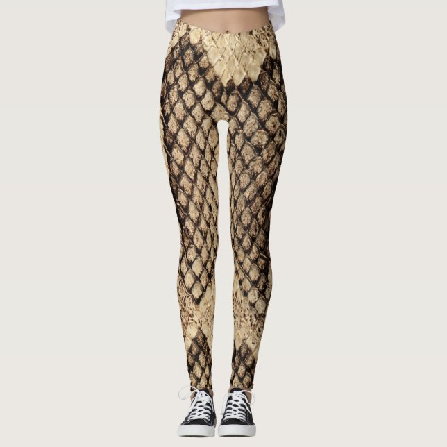 Brun Ormhud Leggings (Framsida)