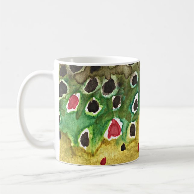 Brun örtfisk kaffemugg (Vänster)