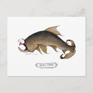 Brun örtfisk, tony fernandes vykort