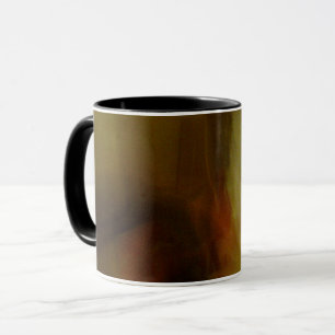 Brun oskärpa, bakomliggande kaffe Mugg