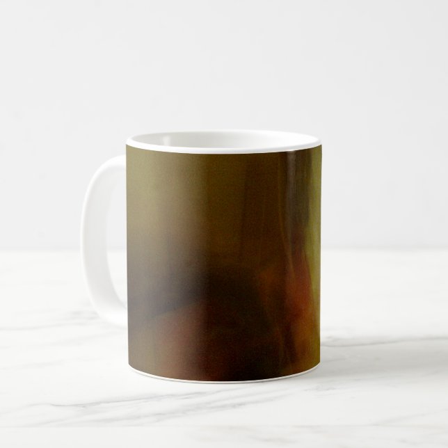 Brun oskärpa, bakomliggande kaffe Mugg (Framsida vänster)