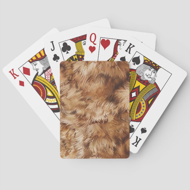Brun päls abstrakt casinokort (Baksidan)