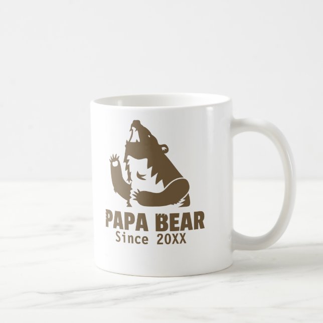 Brun Pappa Björn Sedan Faderskapsår Pappa Mugg (Höger)