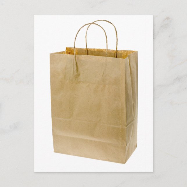 Brun papper påse vykort (Framsida)