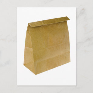 Brun papper påse vykort