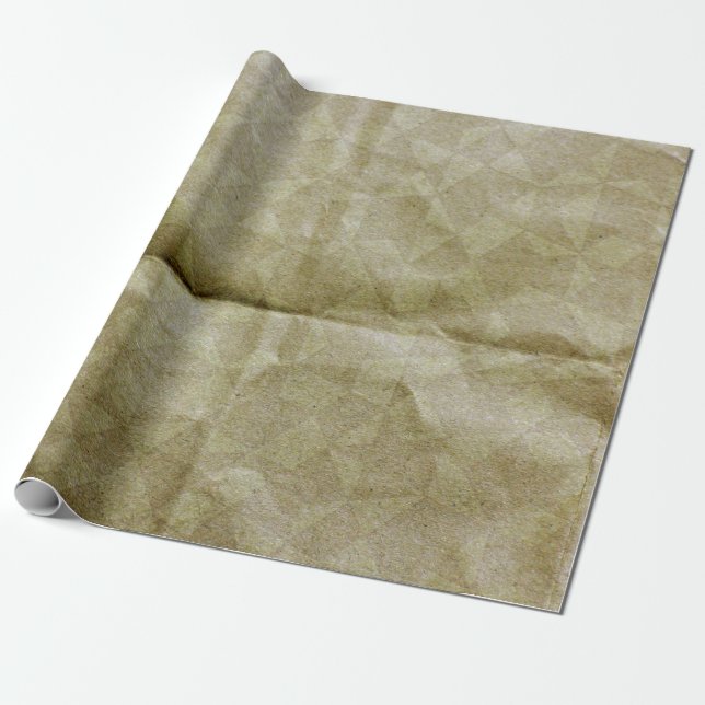 Brun papper skrynkling. Gör det pappra. Bakgrund  Presentpapper (Utrullad)
