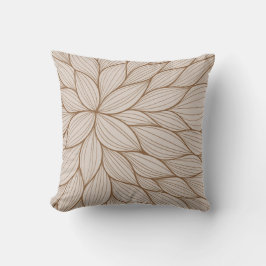 Brun Pastel Petal Watercolor Pillow Kudde