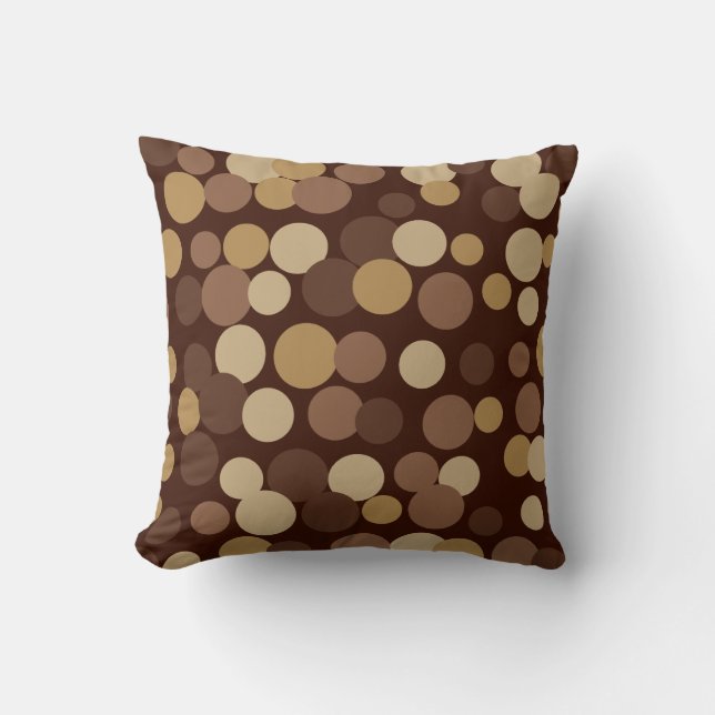 Brun pebble Dots Pillow Kudde (Framsida)