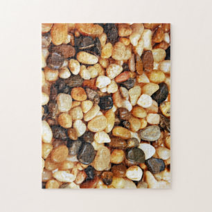 Brun pebble print jigzaw puzzon pussel