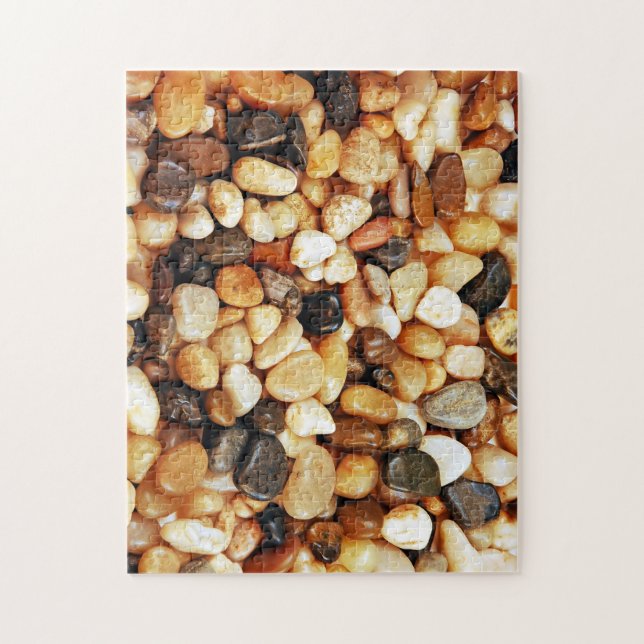 Brun pebble print jigzaw puzzon pussel (Vertikal)