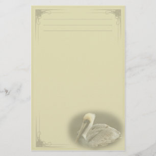 Brun pelikan anpassade brevpapper
