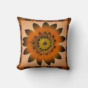 Brun Peru Flower Artwork - Pillow Kudde