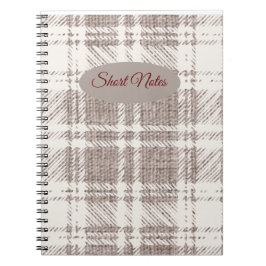 Brun Plaid : Korta Anteckningar Anteckningsbok