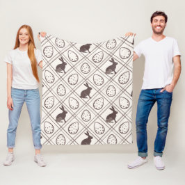 Brun Plaid Påsk Fleecefilt