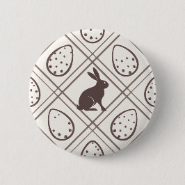 Brun Plaid Påsk Knapp