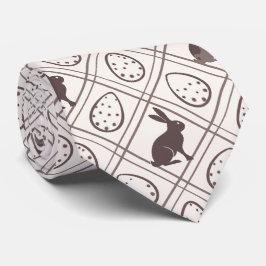 Brun Plaid Påsk Slips