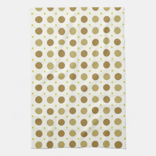 Brun polka Dot Retro Design Kitchen Towel Kökshandduk