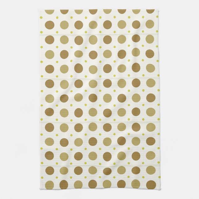 Brun polka Dot Retro Design Kitchen Towel Kökshandduk (Vertikal)
