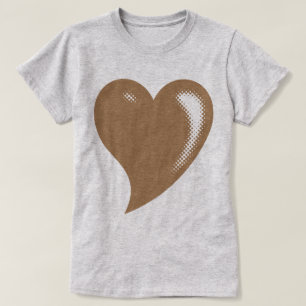Brun popkonst Heart T Shirt