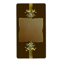 Brun positiv etikett fraktsedel