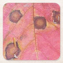 Brun prickad rödblomma Löv Underlägg Papper Kvadrat