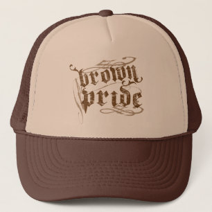 Brun pridehatt truckerkeps