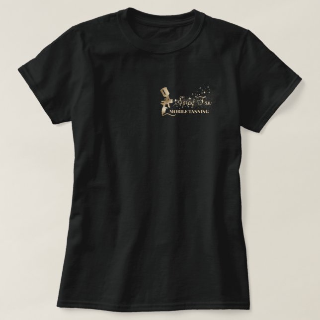 Brun punktfärgtonssnurnering t shirt (Design framsida)
