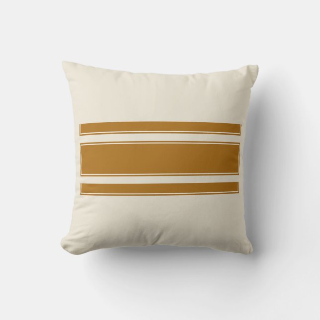 Brun Rand-kvadratisk fyllning - Neutralt minimalis Kudde (Framsida)