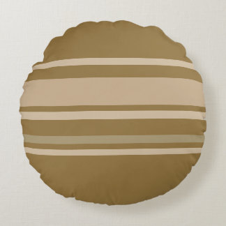 Brun randig designkudde rund kudde