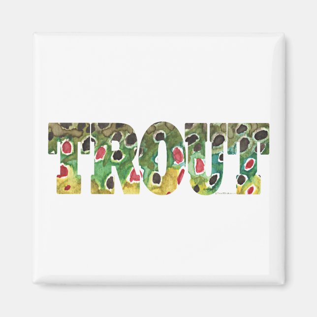 Brun regnbåge design magnet (Framsidan)