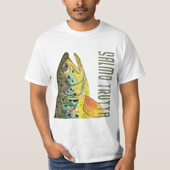 Brun regnbåge, fiske, Flygfiske Tee (Framsida)