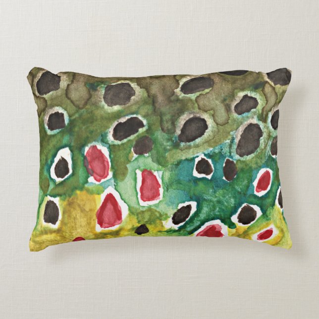 Brun regnbåge, Flygfiske Prydnadskudde (Framsidan)