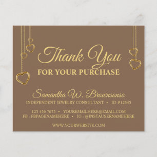 Brun ren Heart Guld Tack