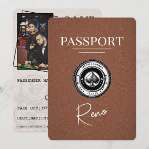 Brun Reno Passport spara datum Datumet