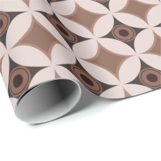 Brun Retro Atomisk 50-tals Diamantmönster Presentpapper