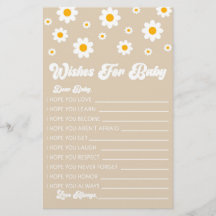 Brun Retro-Daisy Önskemål för babyvisningsaktivite