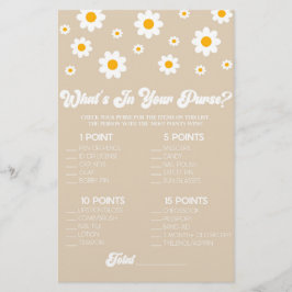 Brun Retro-Daisy, vad är i låst babylåda? Brevpapper