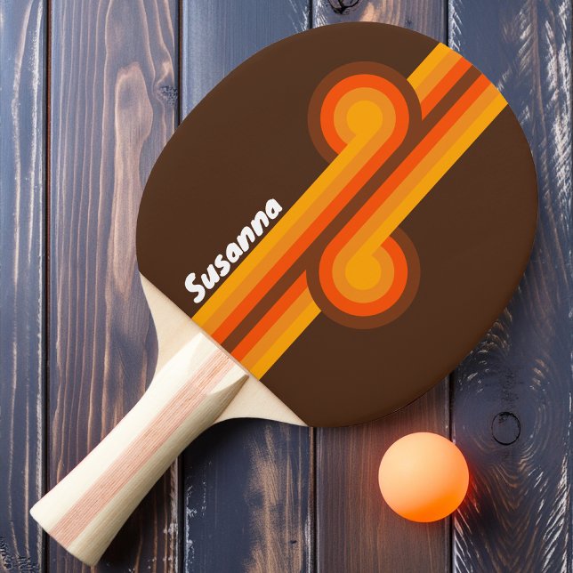 Brun Retro Looping med Namn Pingisracket (Skapare uppladdad)
