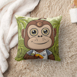 brun robotgorilla kudde