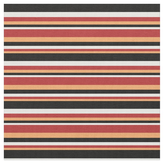 Brun, röd, vit och svart Färgad Mönster Tyg (Närbild)