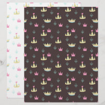 Brun Royal Krona Patternated Craft Scrapbook Pappe
