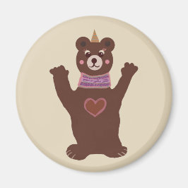 Brun rundad magnet