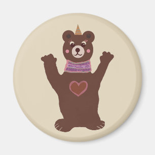 Brun rundad magnet