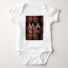 Brun rustik tegelsten lägg till namn bokstav år da t shirt